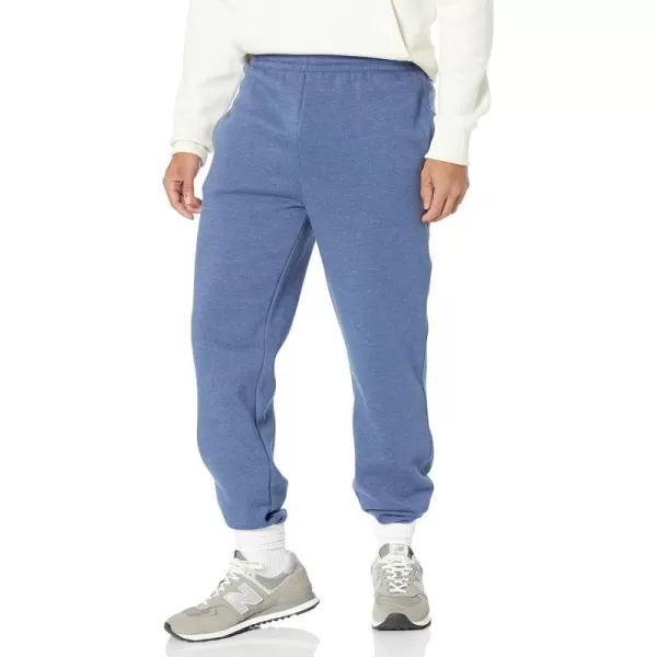 Amazon Essentials Mens Closed Bottom Fleece Sweatpants Available in Big amp TallBlue Heather