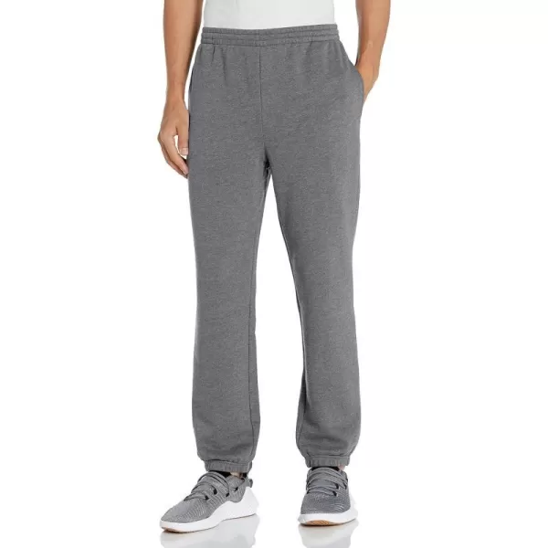 Amazon Essentials Mens Closed Bottom Fleece Sweatpants Available in Big amp TallDark Grey Heather