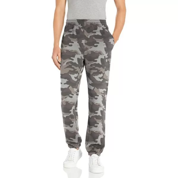 Amazon Essentials Mens Closed Bottom Fleece Sweatpants Available in Big amp TallGrey Camo