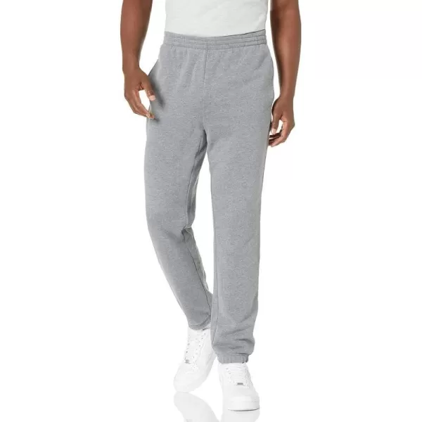 Amazon Essentials Mens Closed Bottom Fleece Sweatpants Available in Big amp TallGrey Heather