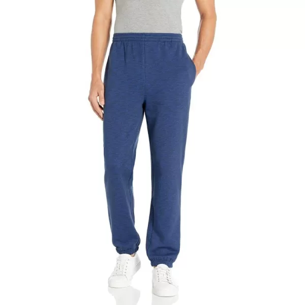 Amazon Essentials Mens Closed Bottom Fleece Sweatpants Available in Big amp TallNavy Space Dye