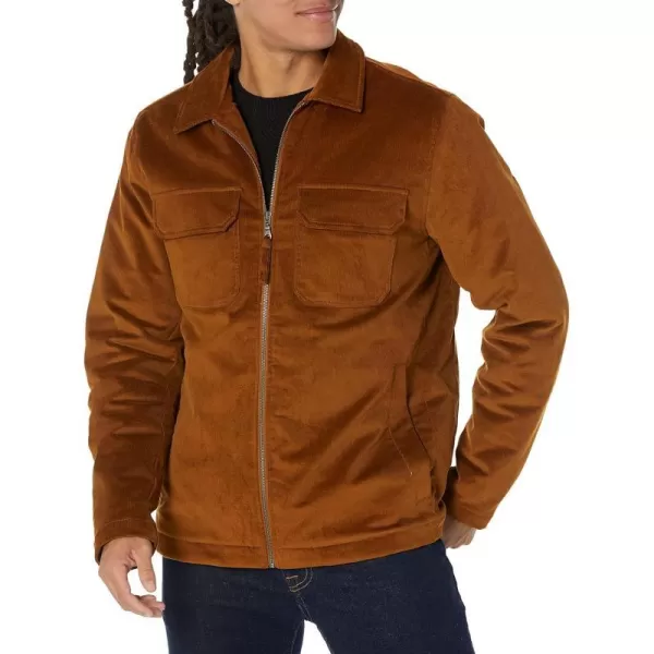 Amazon Essentials Mens Corduroy Work Jacket Available in Big amp TallDark Chestnut Brown