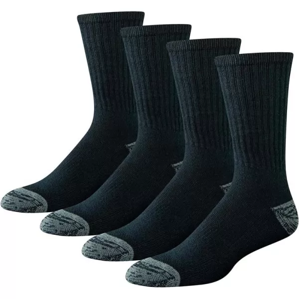 Amazon Essentials Mens Cotton Cushioned Performance Work Crew Sock 4 PairsBlack