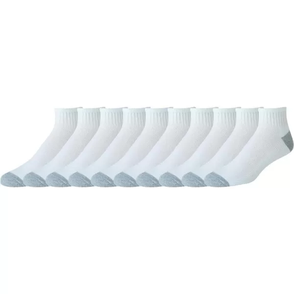 Amazon Essentials Mens Cotton Half Cushioned Ankle Socks 10 PairsWhite