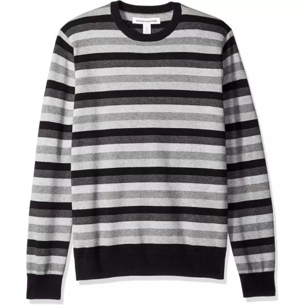 Amazon Essentials Mens Crewneck Sweater Available in Big amp TallBlackDark GreyLight Grey Stripe