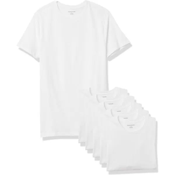 Amazon Essentials Mens Crewneck Undershirt Pack of 6White