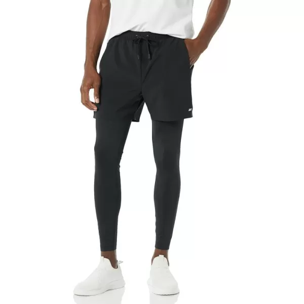 Amazon Essentials Mens Double Layered Woven Moisture Wicking Running Shorts28u201D Interior Inseam Black