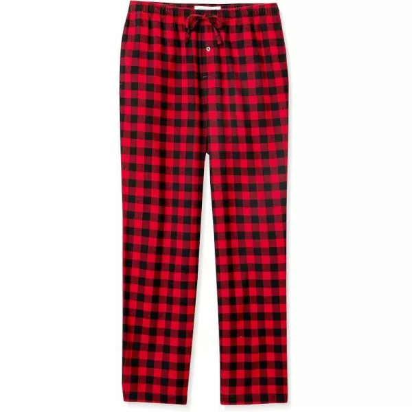 Amazon Essentials Mens Flannel Pajama Pant Available in Big amp TallBlack Red Buffalo Plaid