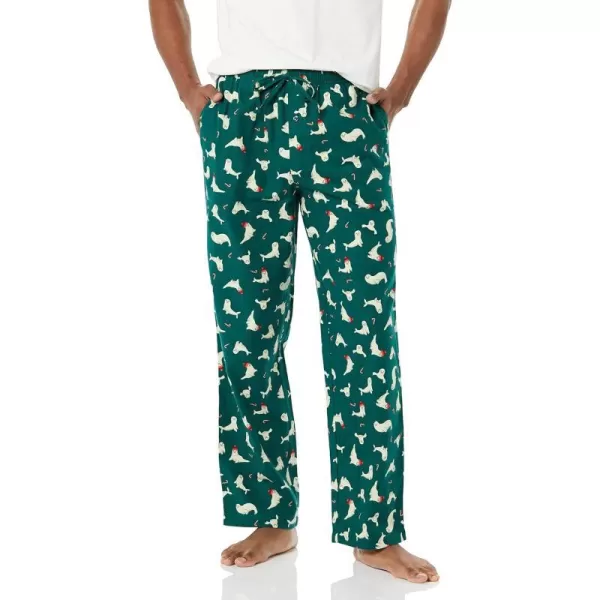 Amazon Essentials Mens Flannel Pajama Pant Available in Big amp TallGreen Seal