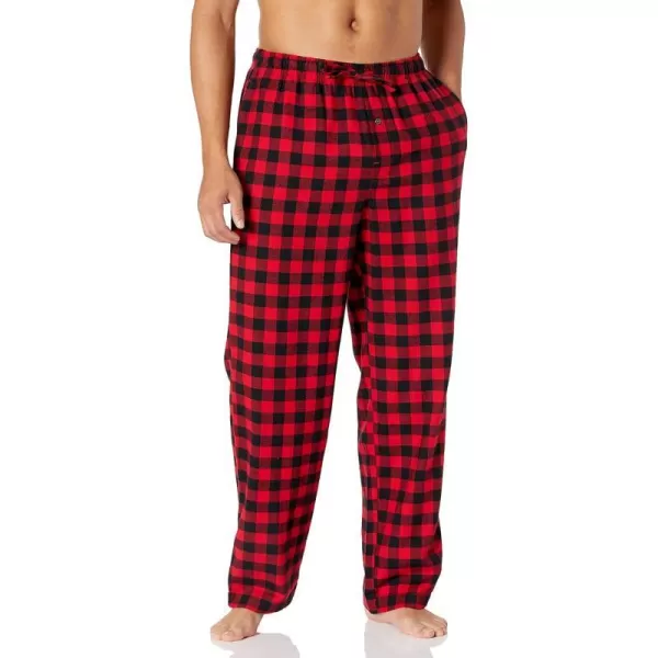 Amazon Essentials Mens Flannel Pajama Pant Available in Big amp TallRed Buffalo Plaid