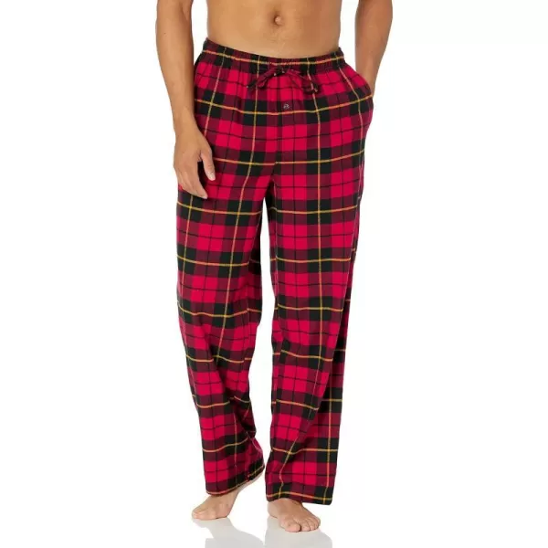 Amazon Essentials Mens Flannel Pajama Pant Available in Big amp TallRed Plaid