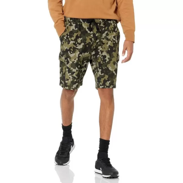 Amazon Essentials Mens Fleece Cargo ShortOlive Camo