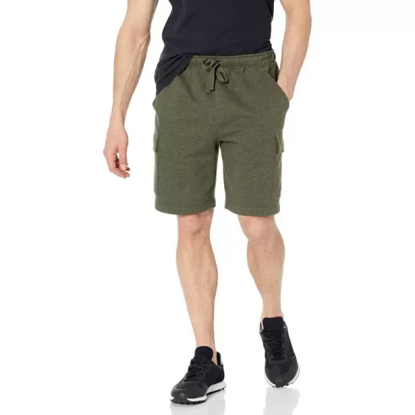 Amazon Essentials Mens Fleece Cargo ShortOlive Heather