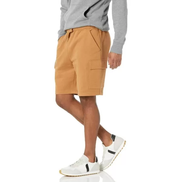 Amazon Essentials Mens Fleece Cargo ShortTan