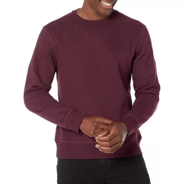 Amazon Essentials Mens Fleece Crewneck Sweatshirt Available in Big amp TallBurgundy