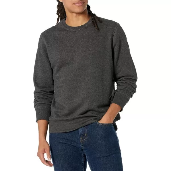 Amazon Essentials Mens Fleece Crewneck Sweatshirt Available in Big amp TallCharcoal Heather