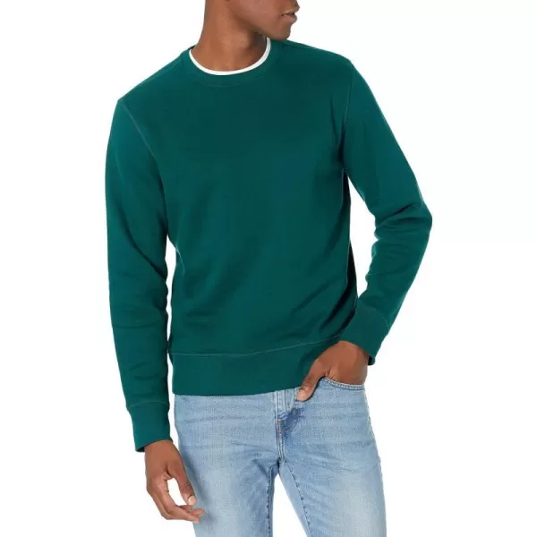 Amazon Essentials Mens Fleece Crewneck Sweatshirt Available in Big amp TallForest Green