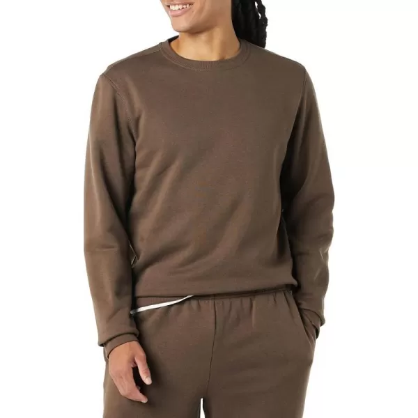 Amazon Essentials Mens Fleece Crewneck Sweatshirt Available in Big amp TallMedium Brown