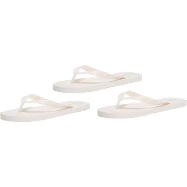 Amazon Essentials Mens Flip Flops Pack of 3Bright White