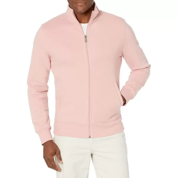 Amazon Essentials Mens FullZip Fleece Mock Neck SweatshirtPink