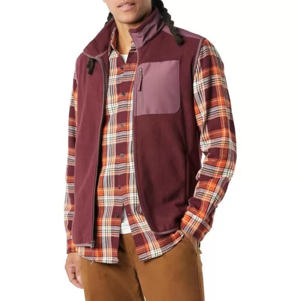 Polyester Burgundy Grape Color Block