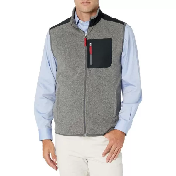 Polyester Charcoal Heather/Black, Color Block