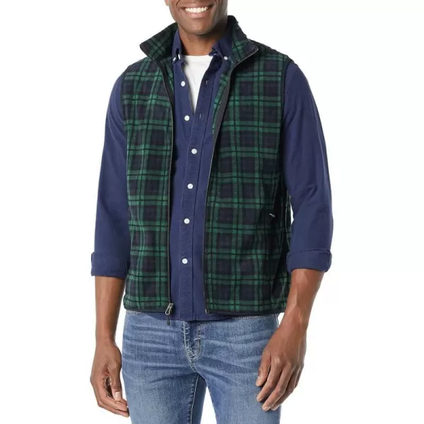 Polyester Navy/Green, Plaid