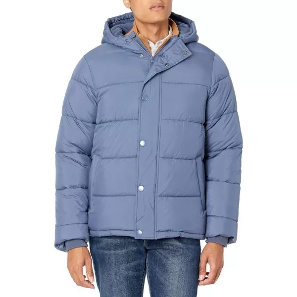 Amazon Essentials Mens Heavyweight Hooded Puffer CoatIndigo