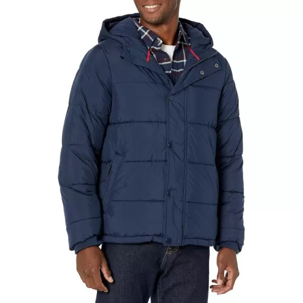 Amazon Essentials Mens Heavyweight Hooded Puffer CoatNavy