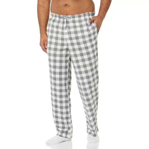 Amazon Essentials Mens Knit Pajama PantGrey Buffalo