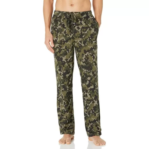 Amazon Essentials Mens Knit Pajama PantOlive Geo Camo