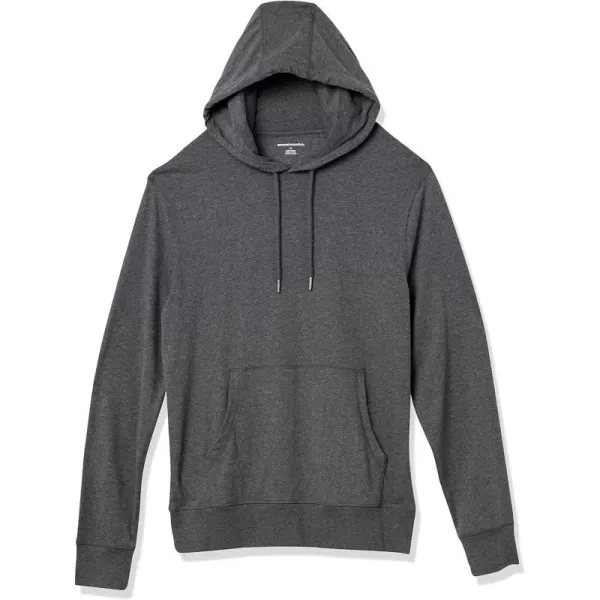 Amazon Essentials Mens Lightweight Jersey Pullover HoodieCharcoal Heather