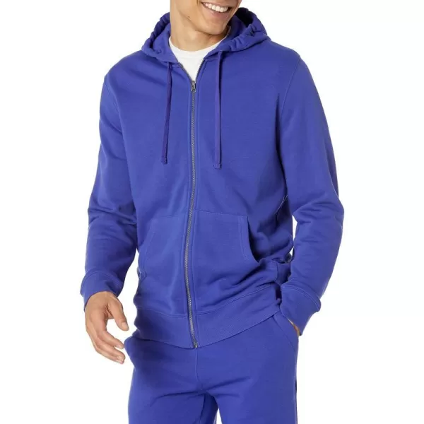 Amazon Essentials Mens Lightweight LongSleeve French Terry FullZip Hooded Sweatshirt Available in Big amp TallRoyal Blue