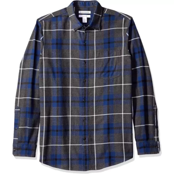 Blue/Charcoal Heather, Plaid