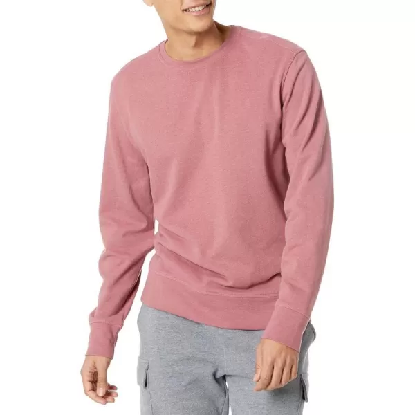 Amazon Essentials Mens LongSleeve Lightweight French Terry Crewneck SweatshirtPink