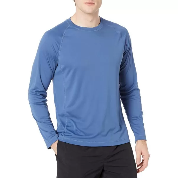 Amazon Essentials Mens LongSleeve QuickDry UPF 50 Swim TeeBlue