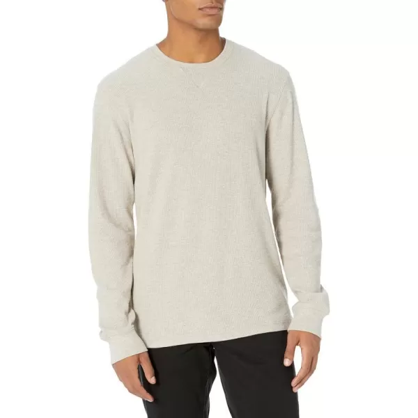 Amazon Essentials Mens LongSleeve Slub Thermal Crewneck Previously GoodthreadsOatmeal Heather