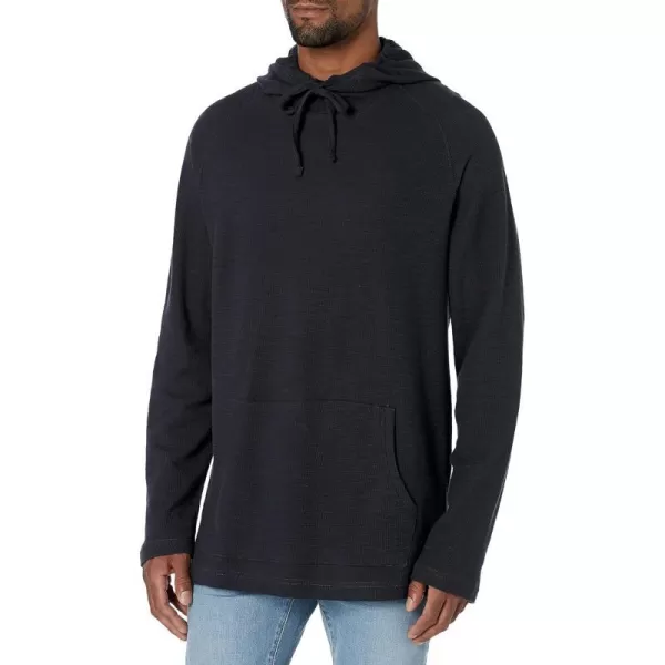 Amazon Essentials Mens LongSleeve Slub Thermal Pullover Hoodie Previously GoodthreadsBlack