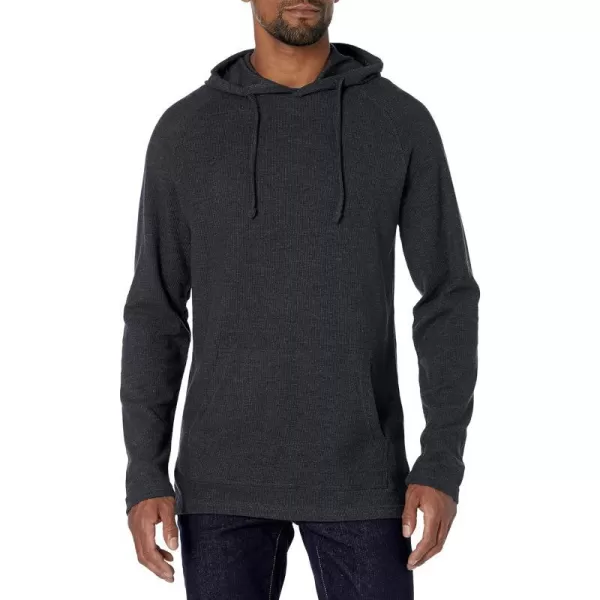 Amazon Essentials Mens LongSleeve Slub Thermal Pullover Hoodie Previously GoodthreadsCharcoal Heather