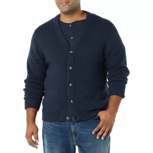 Amazon Essentials Mens LongSleeve Soft Touch Cardigan SweaterNavy