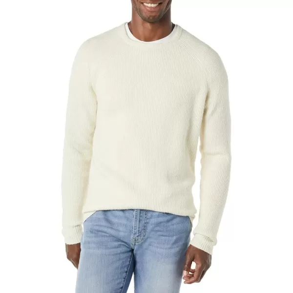 Amazon Essentials Mens LongSleeve Soft Touch Crewneck SweaterIvory