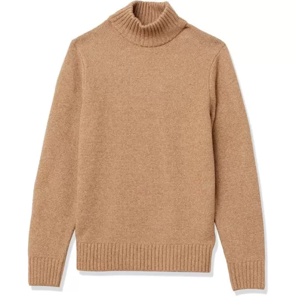 Amazon Essentials Mens LongSleeve Soft Touch Turtleneck SweaterCamel