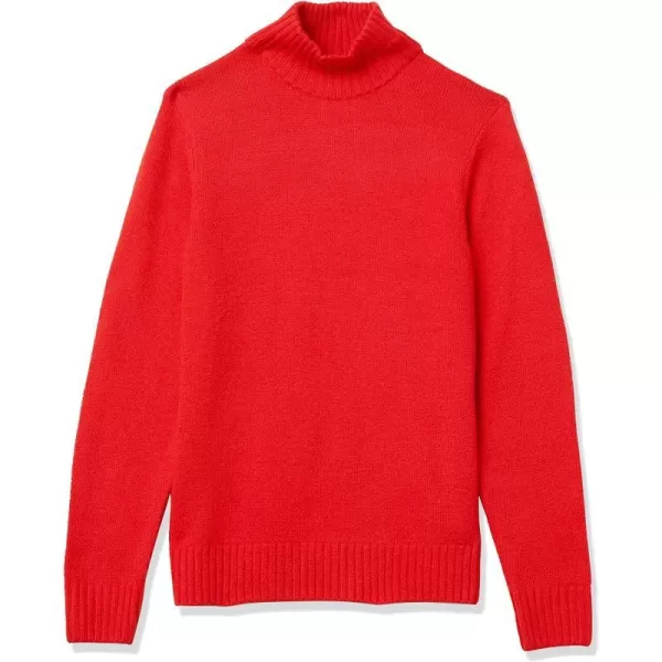 Amazon Essentials Mens LongSleeve Soft Touch Turtleneck SweaterRed