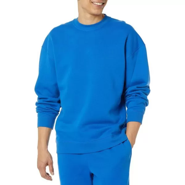 Amazon Essentials Mens OversizedFit Crewneck Sweatshirt Available in Big amp TallBright Blue