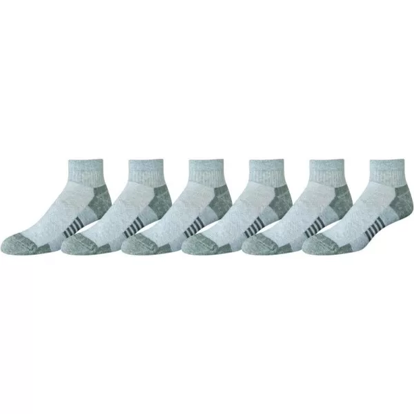 Amazon Essentials Mens Performance Cotton Cushioned Athletic Ankle Socks 6 PairsGrey