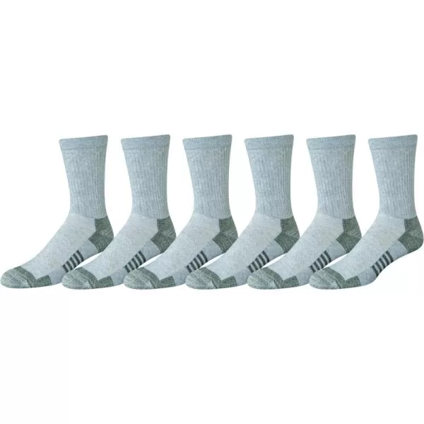 Amazon Essentials Mens Performance Cotton Cushioned Athletic Crew Socks 6 PairsGrey