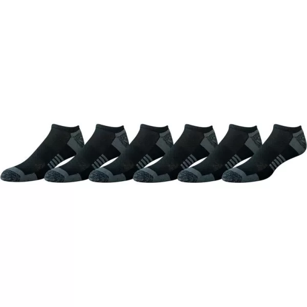 Amazon Essentials Mens Performance Cotton Cushioned Athletic NoShow Socks 6 PairsBlack