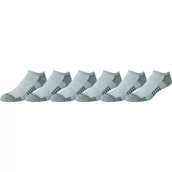 Amazon Essentials Mens Performance Cotton Cushioned Athletic NoShow Socks 6 PairsGrey