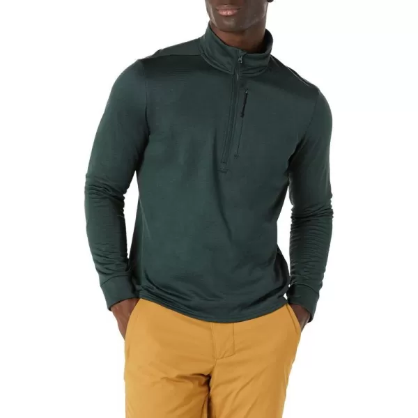 Amazon Essentials Mens Performance Ski Midlayer QuarterZipGreen