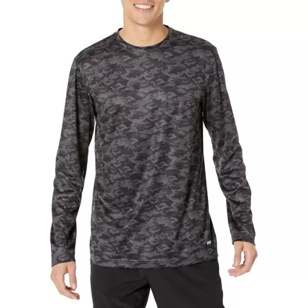 Amazon Essentials Mens Performance Tech LongSleeve TShirtMulticolor Camouflage